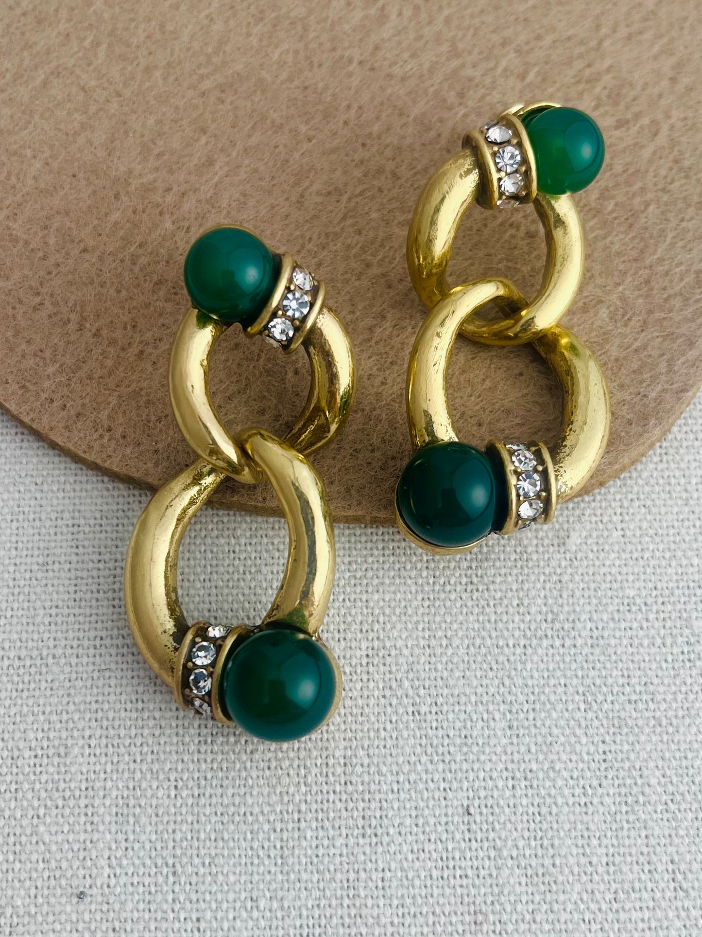 Green Agate Earrings