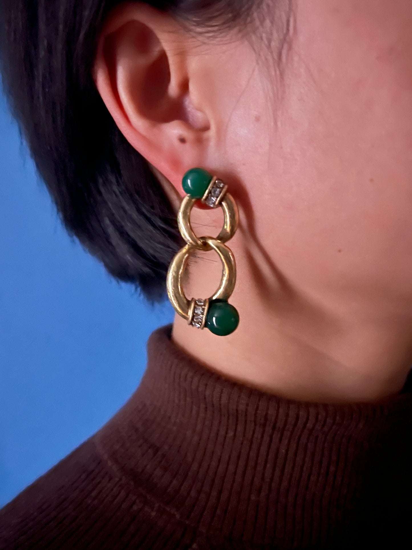 Green Agate Earrings